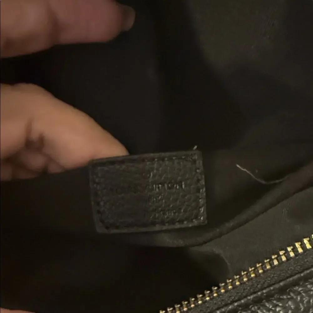 LV black leather monogrammed bum bag with gold embossed hardware - Picture 2 of 6